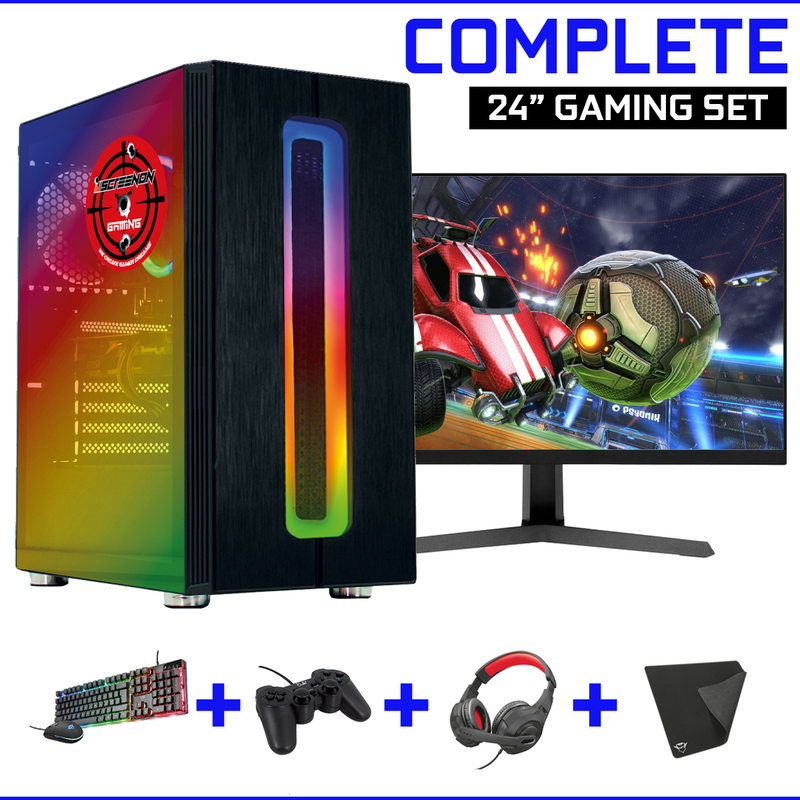 Screenon - Set de jeu - X100128 - (Gamepc.x100128 + moniteur de 24 pouces + clavier + souris)