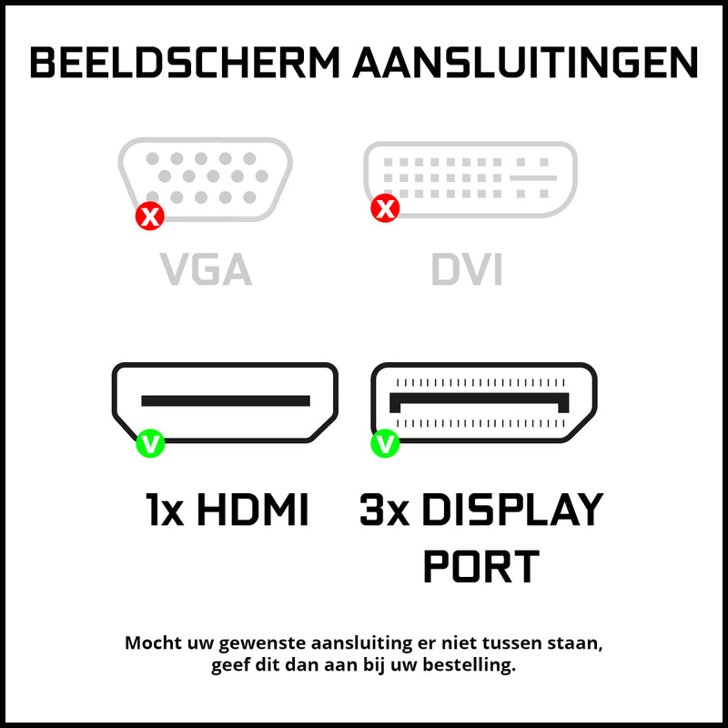 Intel complet PC + 2 x 24 "Moniteur + souris et clavier | Intel Core i7 | 32 Go DDR4 | 1 TB SSD - NVME | RTX 3050 | Windows 11 Pro