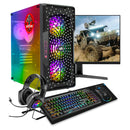 Screenon - Set de jeu - Y52184 - W2 (GamePC.Y52184 + moniteur de 27 pouces + clavier + pad de souris et casque + casque et support)