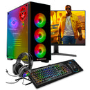 Screenon - Set de jeu T46187 -W3 (GamePc.T46187 + moniteur de 27 pouces + clavier + souris et pad de souris + casque et support)