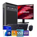 Ensemble PC complet Intel | Intel Core i5 | 16 Go DDR4 | 1 TB SSD - NVME + moniteur de 24 pouces + souris + clavier | Windows 11 Pro