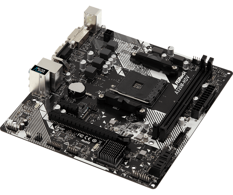 Asrock A320M-HDV R4.0 AMD A320 Socket AM4 micro ATX - ScreenOn