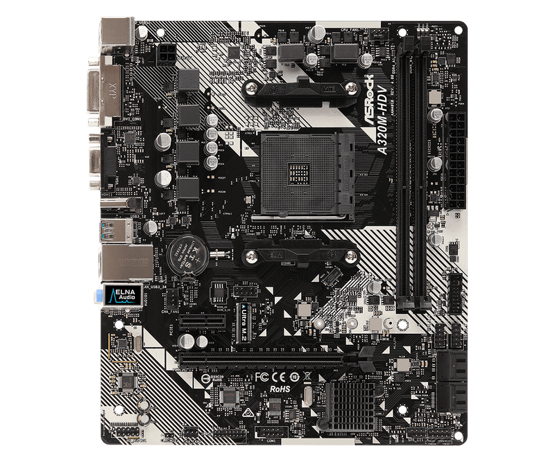 Asrock A320M-HDV R4.0 AMD A320 Socket AM4 micro ATX - ScreenOn