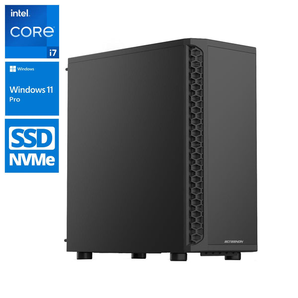 Blue Desktop PC - Intel® Core™ i7 - 16GB - 1TB SSD - UHD Graphics 630 - WiFi - Incl. Muis en TB - ScreenOn