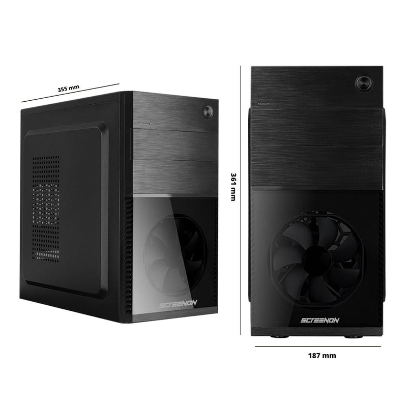 Intel Compleet PC + 2 x 24" Monitor + Muis & Toetsenbord | Intel Core i5 | 16 GB DDR4 | 1 TB SSD - NVMe | RTX 3050 | Windows 11 Pro - ScreenOn