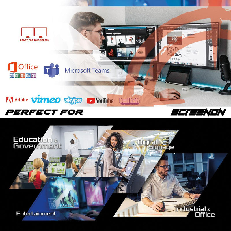Intel Compleet PC SET | Intel Core i7 | 32 GB DDR4 | 1 TB SSD - NVMe + 27 Inch Monitor + Muis + Toetsenbord | Windows 11 Pro - ScreenOn