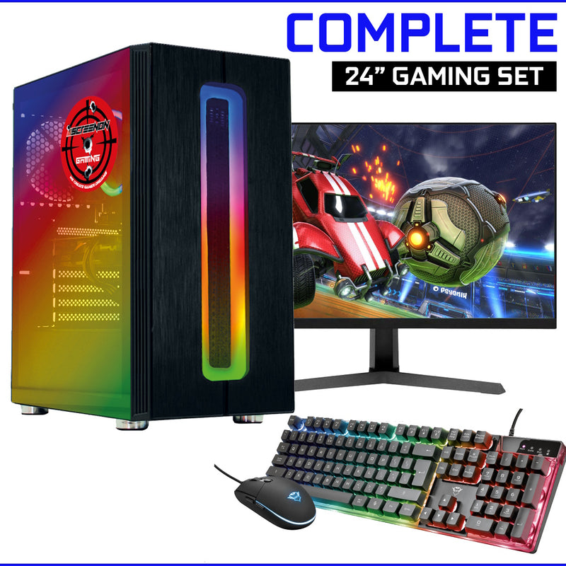 Screenon - Set de jeu - X250128 - V1 (GamePc.x250128 + moniteur de 24 pouces + clavier + souris)