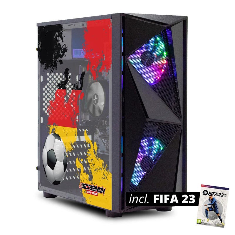 ScreenON - FIFA 23 Gaming PC + gratis FIFA 23 game cadeau - Duitsland edition - GamePC.FF23-V11021 - Ryzen 5 - 240GB M.2 SSD - GTX 1650 - WiFi + Game controller - ScreenOn