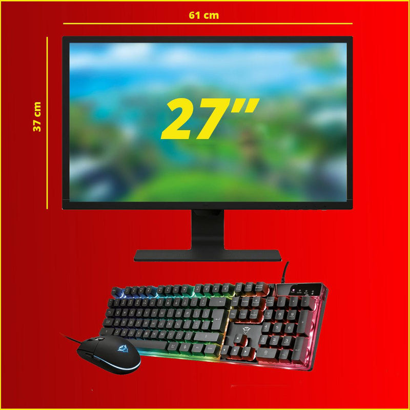 ScreenON - Gaming Set - X105128 - V2 (GamePC.X105128 + 27 Inch Monitor + Toetsenbord + Muis) - ScreenOn