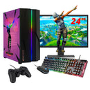 ScreenOn NL - Gaming PC SET | AMD Ryzen 5 | RTX 3050 | RAM 16GB | SSD 512GB | WiFi | + 24 Inch Monitor + Toetsenbord + Muis + Controller | H32523 - ScreenOn